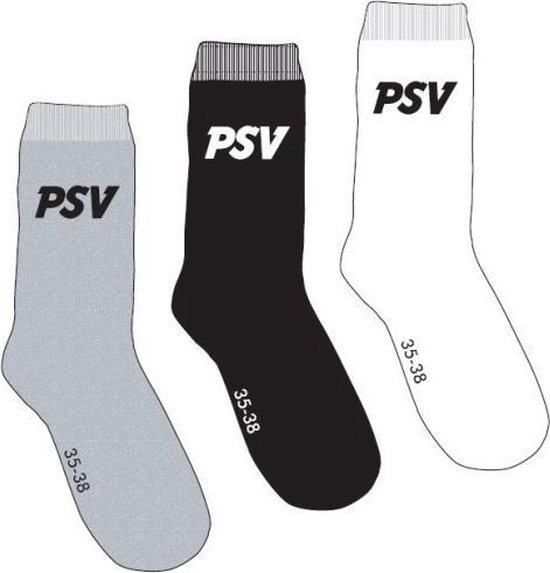 PSV - Voetbalsokken - Unisex - 27-30 - Grijs;Wit;Zwart | bol.com