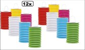 12x Lampion Cylinder 6 ass.Ø15 cm