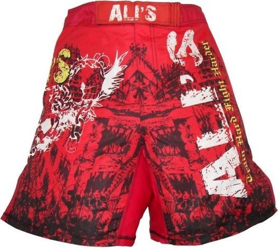 Ali's fightgear kickboks broekje - mma short -  2 rood - L