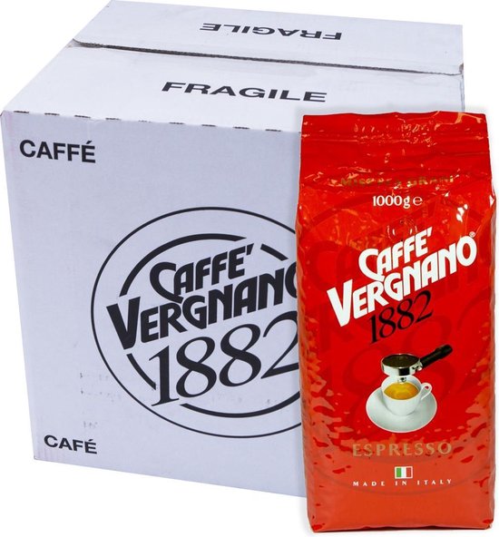 Caffè Vergnano 1882 Espresso Koffiebonen 6 x 1kg kilo