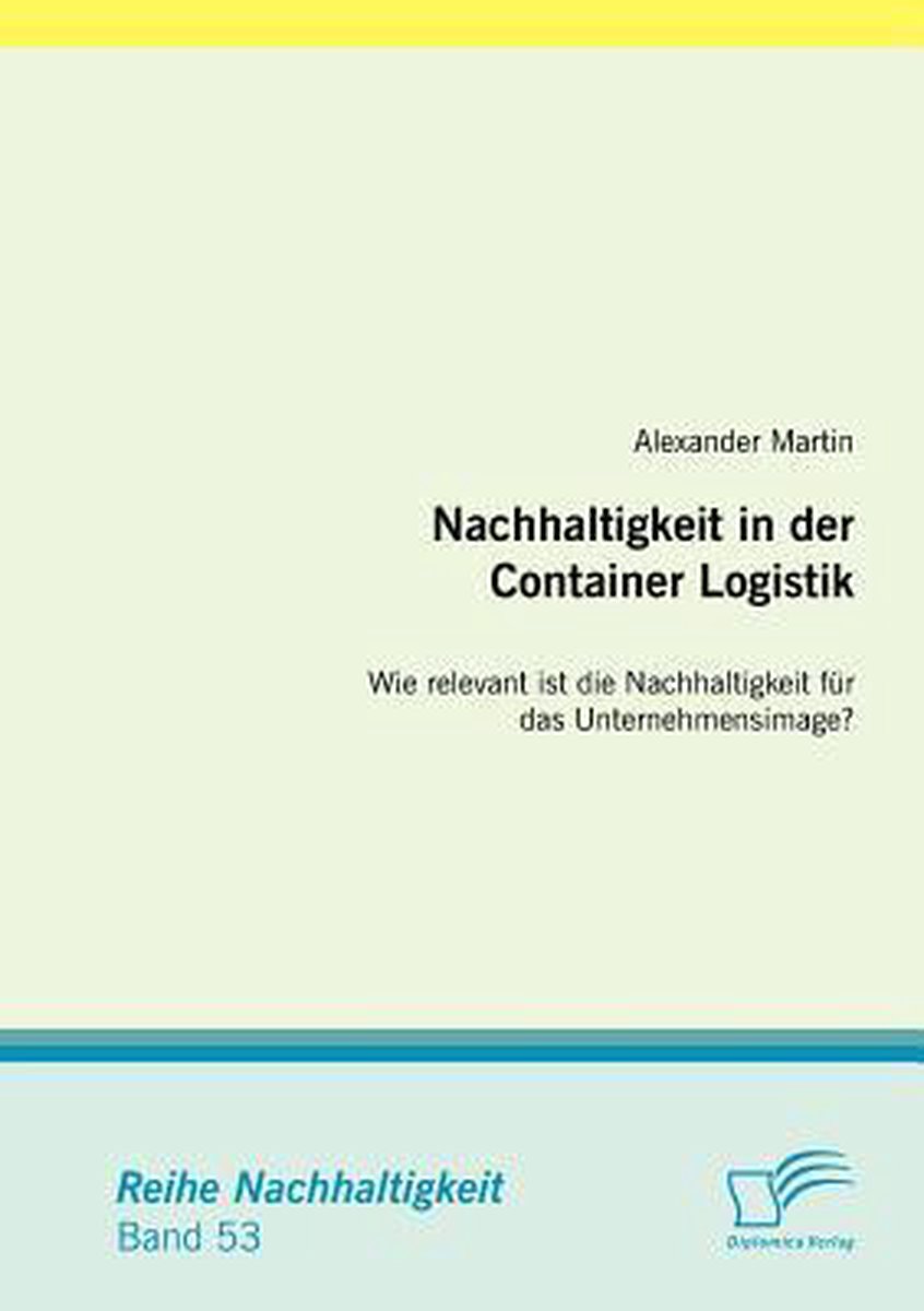 Bol Com Nachhaltigkeit In Der Container Logistik Alexander Martin Boeken