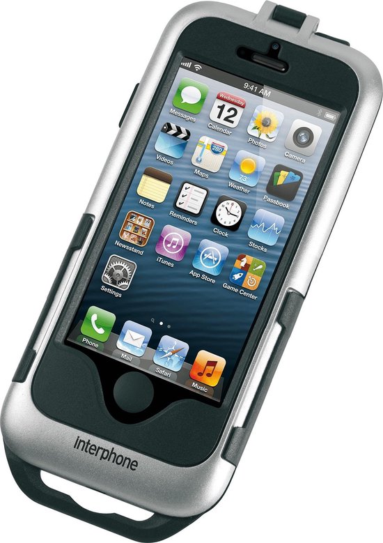 Interphone - iPhone 5 / 5s / SE Houder Motor Pro Case Stevige Motorhouder  Stuur Zilver | bol.com