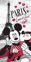 Disney Minnie Mouse Parijs - Strandlaken - 70 x 140 cm - Multi