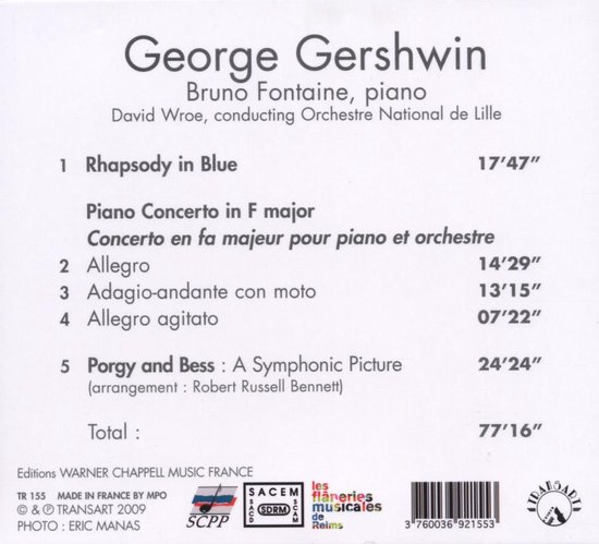 George Gershwin: Rhapsodie in Blue, Piano Concerto, Porgy & Bess [CD]