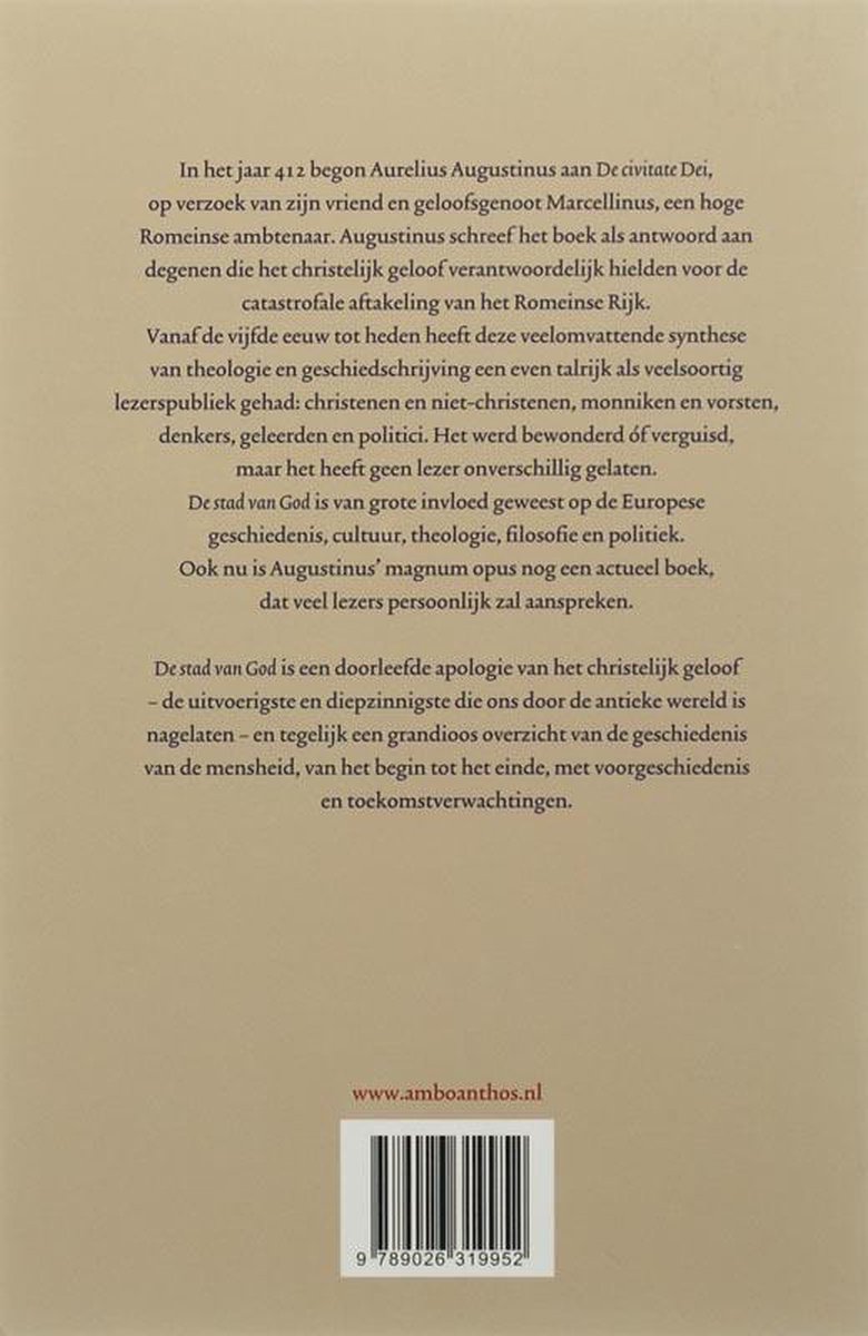 De stad van God - back cover