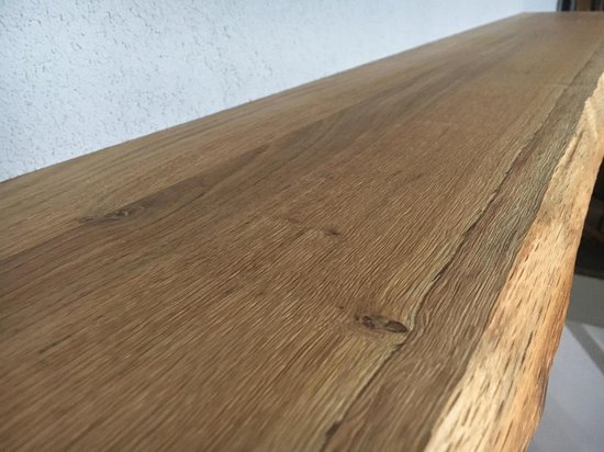 Zwevende houten wandplank boekenplank boomstam 150 cm zwevend