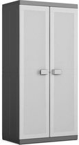 Keter Logico Utility Cabinet Opbergkast - 65x182x45 cm - Grijs/Zwart