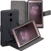 MP case zwart book case style voor Sony Xperia L2 wallet case hoesje