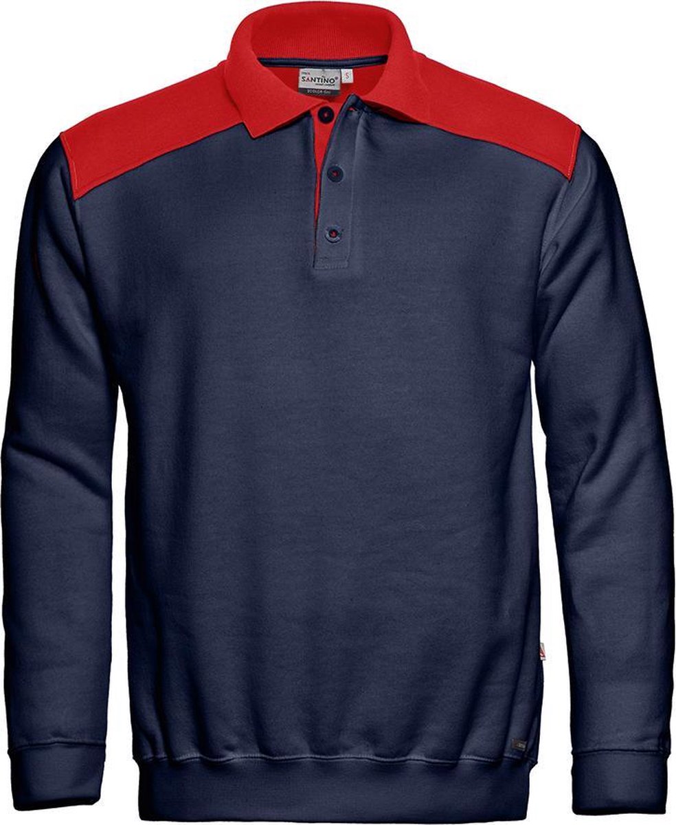 Santino Tesla 2color Polo-sweater (280g/m2) - Blauw | Marine - XL