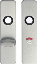 NEMEF deurschild aluminium voor binnendeuren - Toilet/badkamerslot - Vrij/bezet - (lxb) 185x44mm