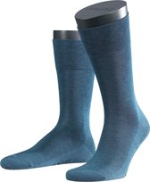 FALKE Tiago hoge kwaliteit zonder motief halfhoog comfortabel  robuust ademend cadeau dekkend Fil D'Ecosse Katoen Blauw Heren sokken - Maat 45-46