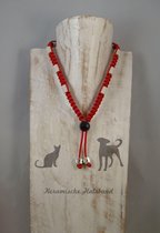 Keramische Halsband (dé natuurlijke teken bestrijding) rood maat XL