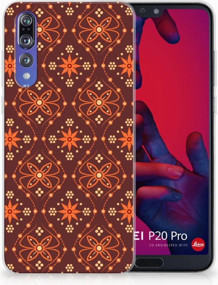 Huawei P20 Pro TPU bumper Batik Brown