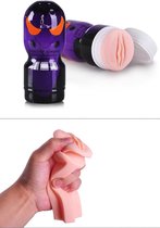 Power Escorts - Masturbator Cup - Kunst Kut - Kunst Vagina - Speeltjes voor Mannen - Pocket Pussy - Purple - BR25 - beige