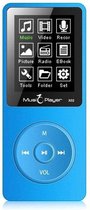 Mini MP3 met hoofdtelefoon van 4 GB - Muziek x02-speler met scherm - verschillende kleuren blauw