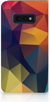 Geschikt voor Samsung Galaxy S10e Standcase Hoesje Design Polygon Color