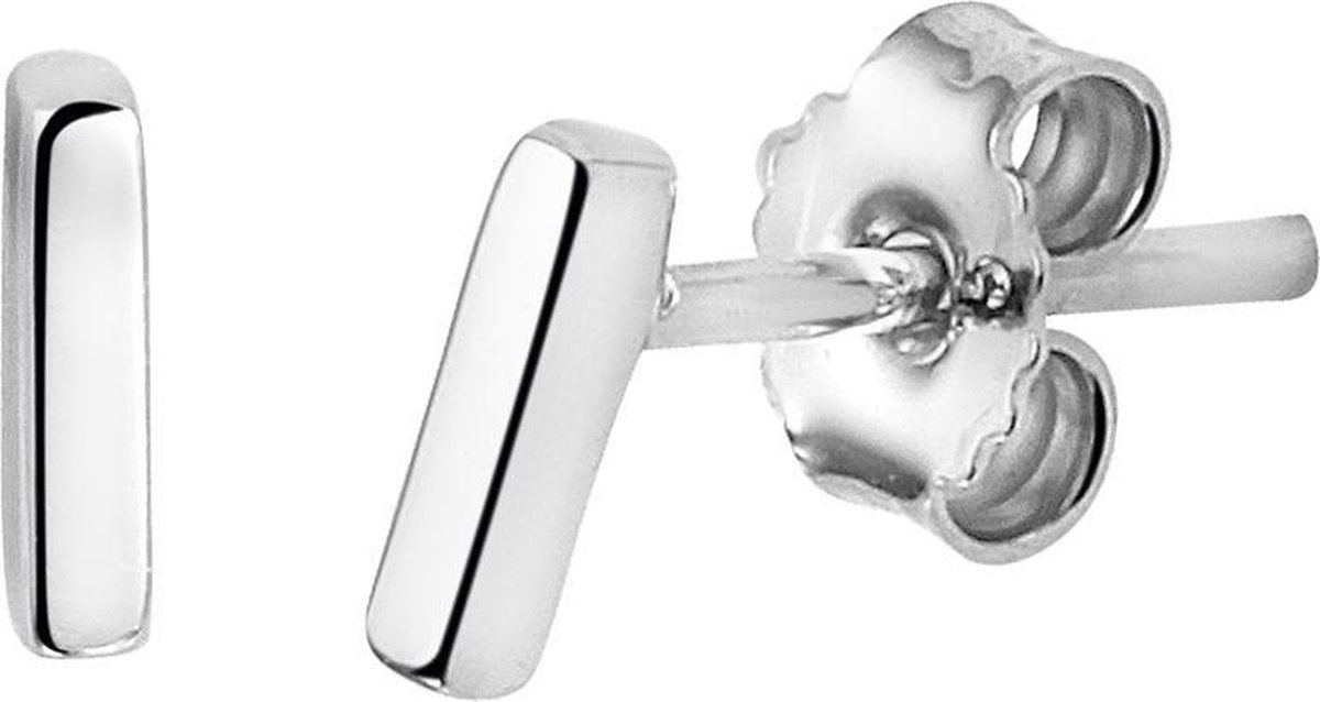 The Fashion Jewelry Collection Oorknoppen Balkje - Zilver