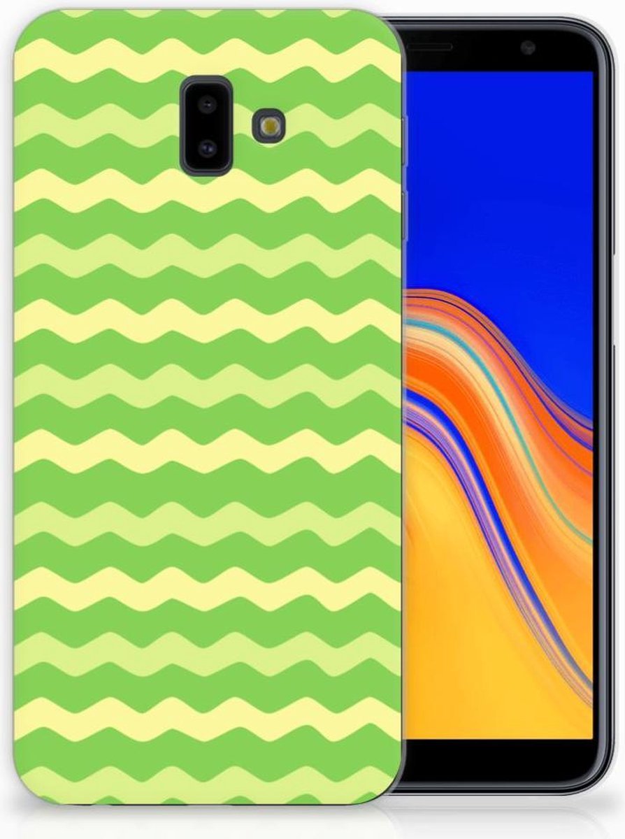 Samsung Galaxy J6 Plus (2018) TPU bumper Waves Green