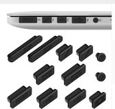 Laptop En Computer Stof Beschermers – Set van 13 – Anti Dust Plugs – Universele Computer Poort Beschermer – Zwart – EPIN 3D