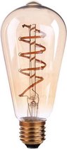 Vintage LED Lamp ST64 4W Gold 2200K Twisted Dimbaar