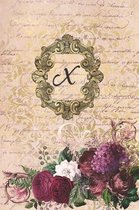 Simply Dots Dot Journal Notebook - Gilded Romance - Personalized Monogram Letter X