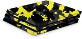 Playstation 4 Pro Console Skin Camouflage Geel Sticker