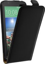 HTC Desire 510 Lederlook Flip Case hoesje Zwart