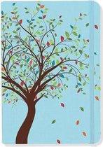 Peter Pauper Notitieboek - Tree of Life Blue - small - met elastieksluiting - 13x18 cm