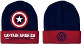 Captain America - Modern Shield beanie muts marine blauw/rood