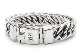 SILK Jewellery - Zilveren Armband - Double Linked - 126.20 - Maat 20