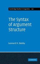 The Syntax of Argument Structure