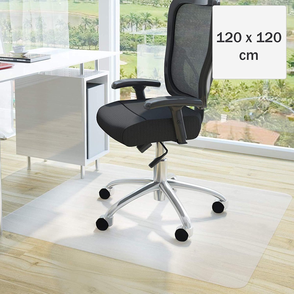 Vloerbeschermer 120x120 cm - vloermat - mat voor bureaustoel | bol.com
