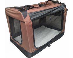 Auto Bench reisBench nylon Hondenbench - Bruin 102 x 69 x 69 cm - stoffen bench - vouwbench - softbench - honden 35-50kilo