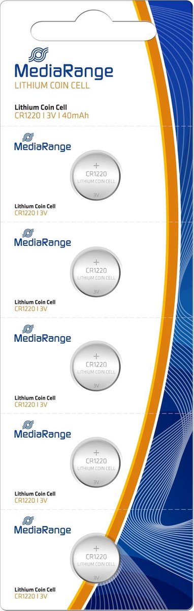 MediaRange MRBAT134 household battery Single-use battery CR1220 Lithium 3 V