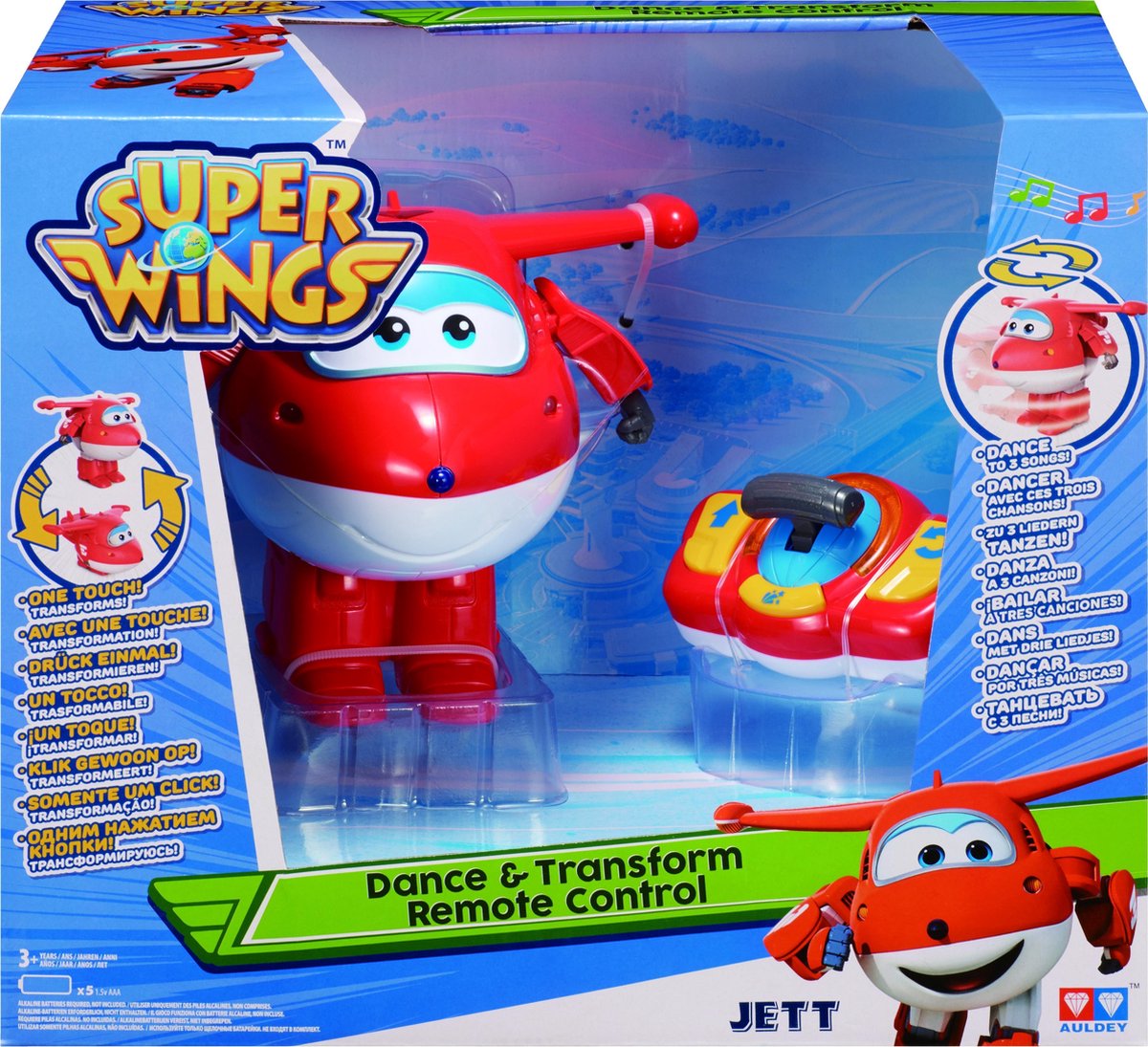 Super Wings Speelfiguur Transforming! Jett 12 Cm Rood