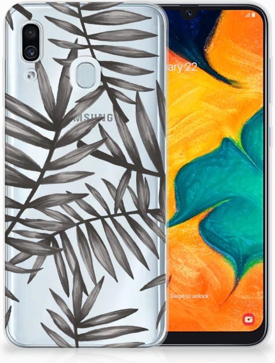 Samsung Galaxy A30 TPU Case Leaves Grey