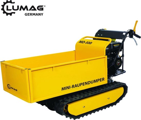 Foto: Lumag md500 minidumper met rupsbanden 6 5 pk rupsdumper met loncin motor rupskruiwagen