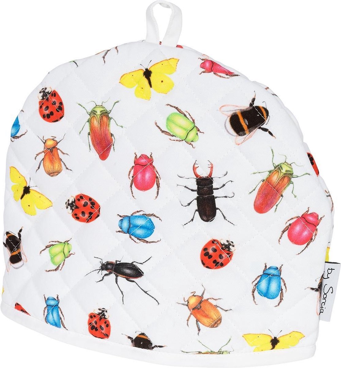 by Sorcia - theemuts Colourfull Insects - 30x25cm - katoen - designed in Holland - by Sorcia