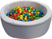Ballenbad met 300 ballen  Wasbare hoes  90 x 30 cm  Wit crème