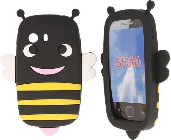 parachute dictator kopiëren Samsung s5360 Galaxy Y Silicon Case Kids Fun 3D Hoesje - Happy Bee | bol.com