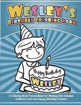 Wesley's Birthday Coloring Book Kids Personalized Books