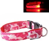 LED Halsband Camo ROOD maat L