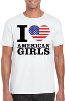 I love American girls t-shirt wit heren L
