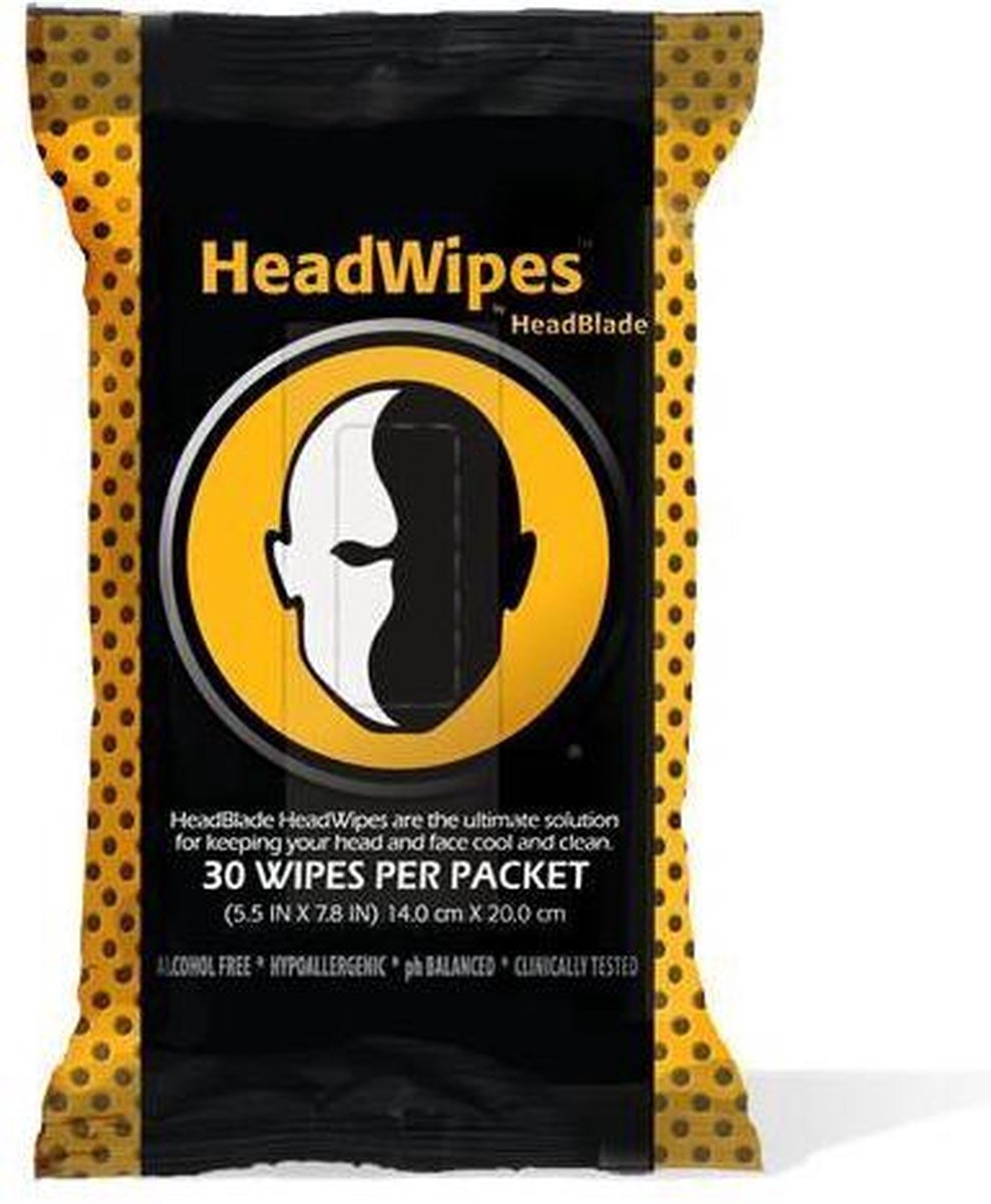 HeadBlade HeadWipes - 30 Wipes per resealable packet