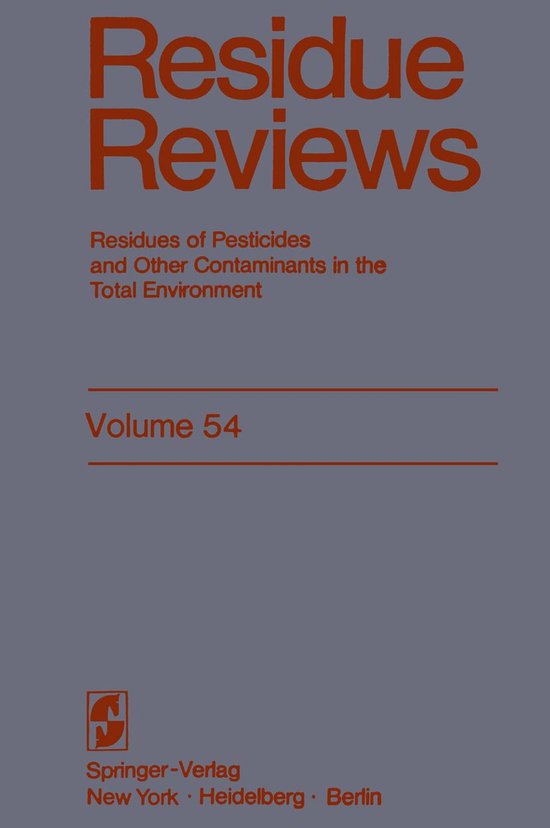 Earth and Environmental Science (R0) - Residue Reviews - cover