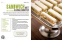 Mini sandwiches met garnalenboter op een zilveren dienblad, gegarneerd met komkommer en tomaat. Met recept.