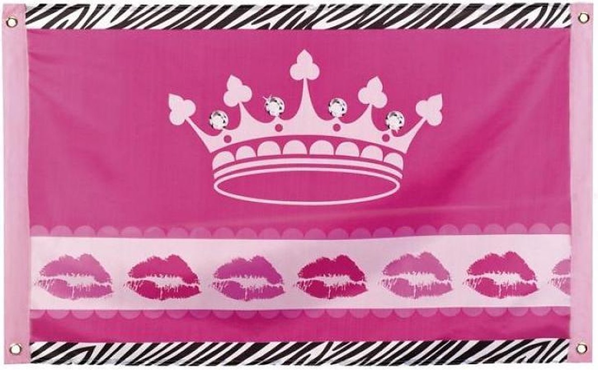 Afbeelding van product Unique Party  Vlag Princess Pink (60 X 90 Cm)