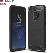 Armor Brushed TPU Back Cover - Samsung Galaxy S9 Hoesje - Zwart