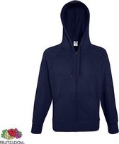 Fruit of the Loom hoodie vest met rits lichtgewicht Maat S Kleur Deep Navy