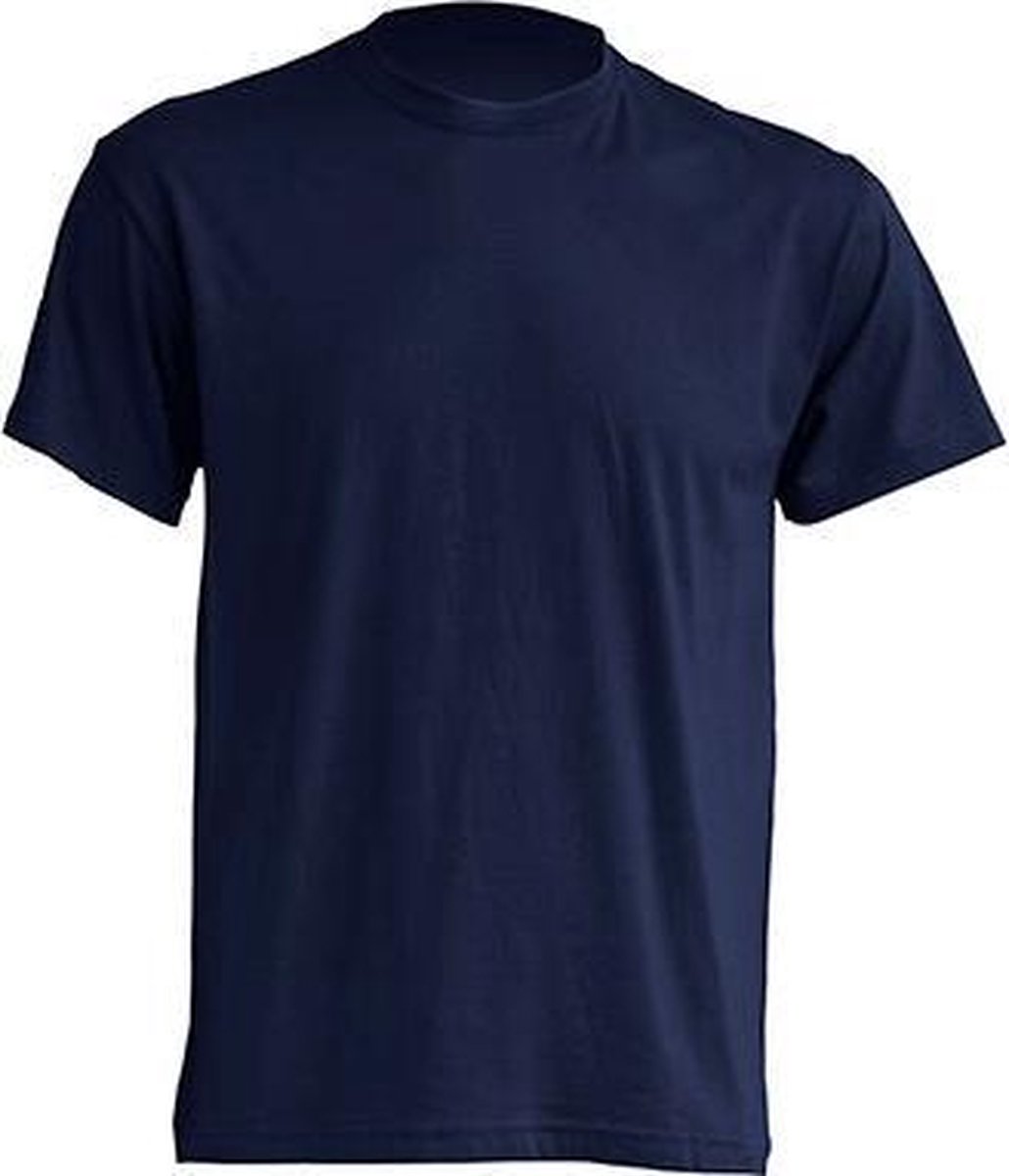 JHK t-shirts kleur navy maat S - Set van 5 stuks